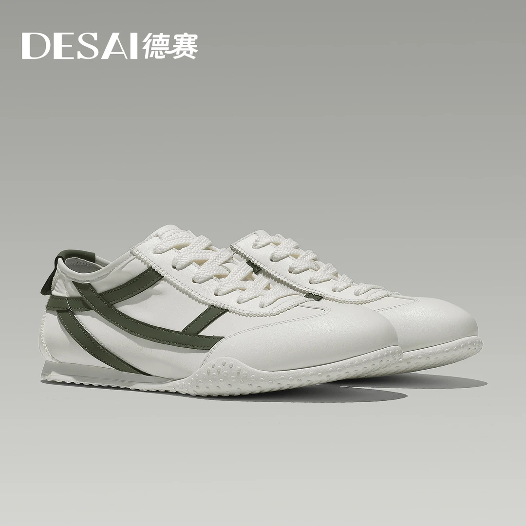 【薄底开车鞋】德赛男鞋新款透气舒适通勤休闲男士低帮板鞋品质2025