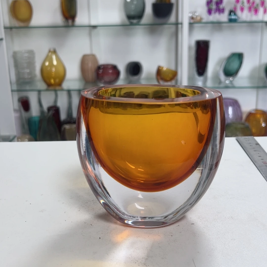 幻彩琉璃花瓶花器纯手工制作高度14