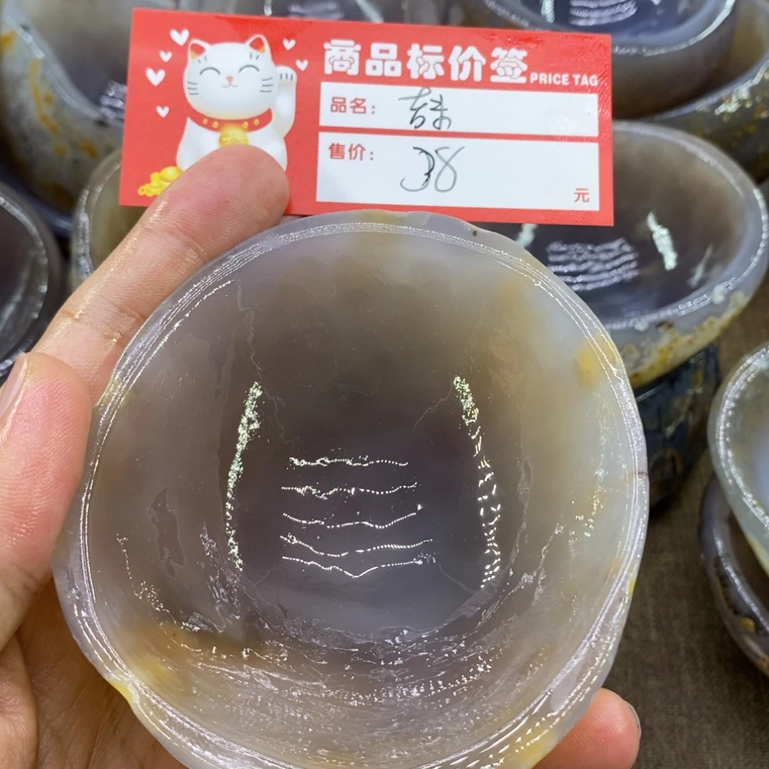 吉***米玉原石手工制品石碗
