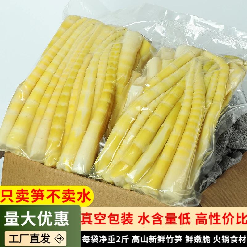 江西高山正宗去壳新鲜竹笋嫩笋尖2/4/8斤脆嫩火锅凉拌大竹笋