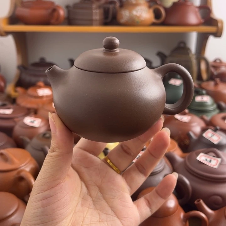 茶壶紫砂150cc紫泥半手微瑕