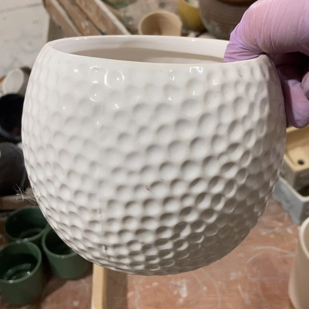 红陶高温陶瓷花盆