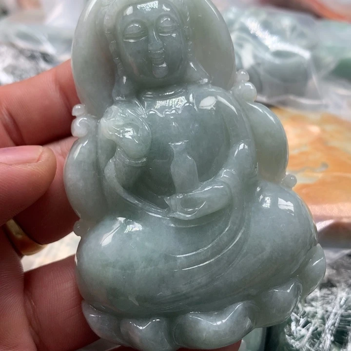 翡翠未镶嵌颈饰保真天然a货翡翠