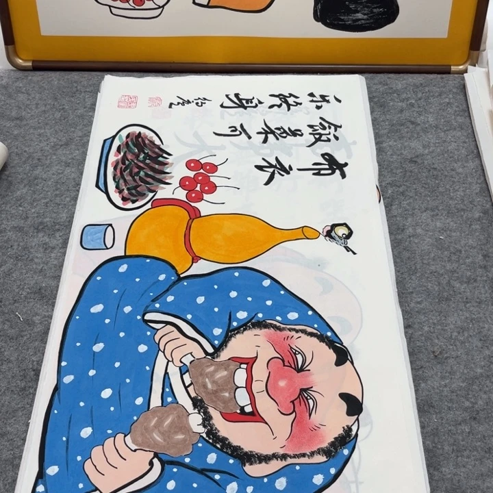 国画手绘禅意画一物一拍