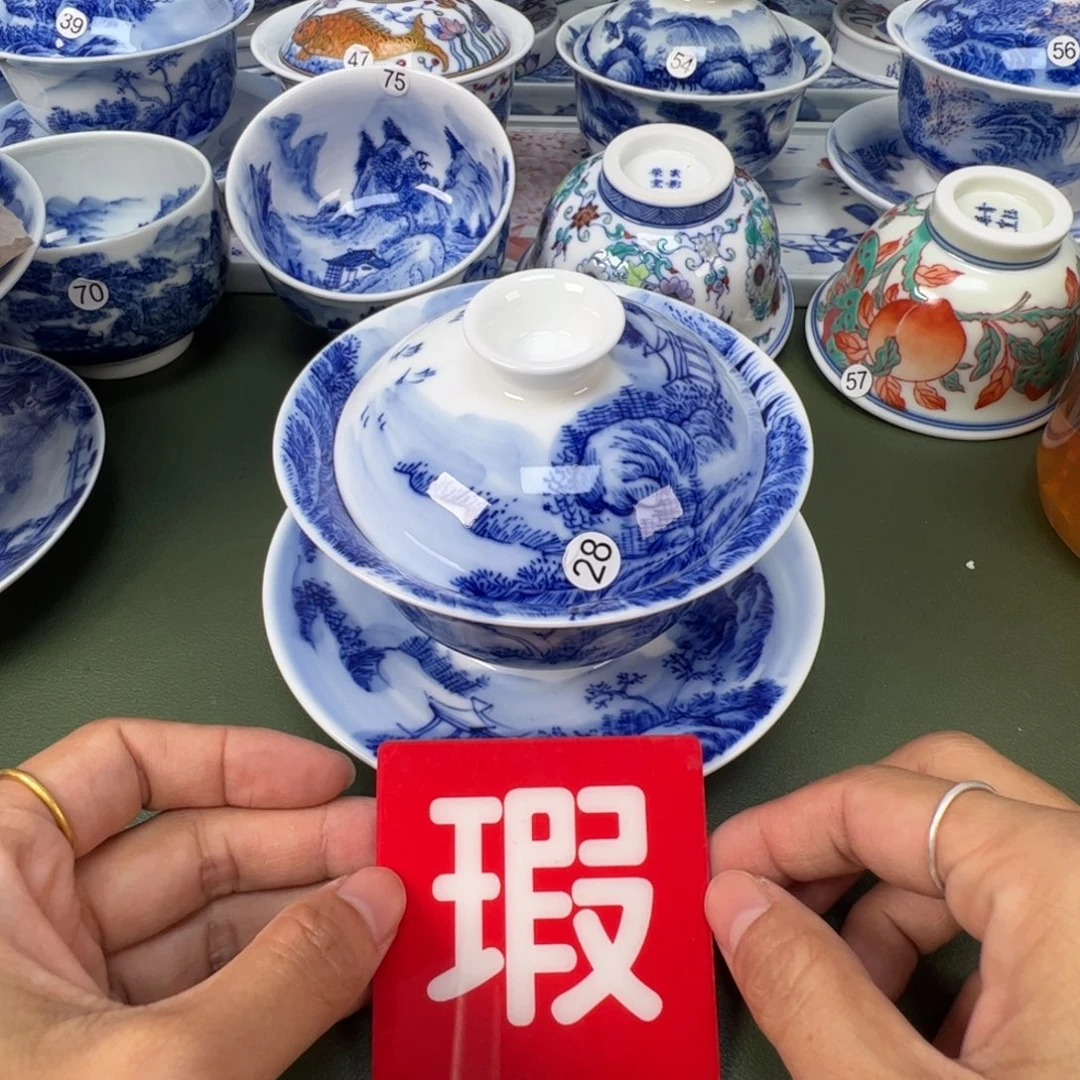 陶瓷景德镇纯手工纯手绘茶具木木28