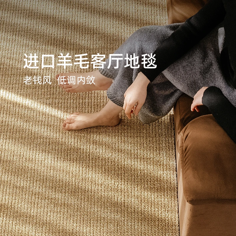 米嘉沙丘进口羊毛地毯客厅2025新款中古风好打理卧室地垫复古