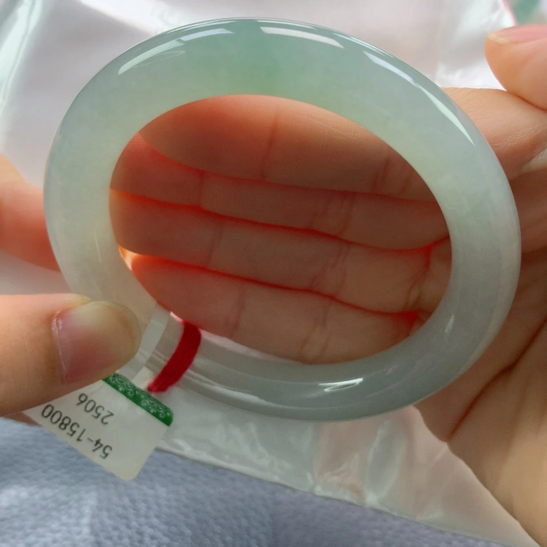 未镶嵌手镯翡翠缅甸天然翡翠A货54.5圆