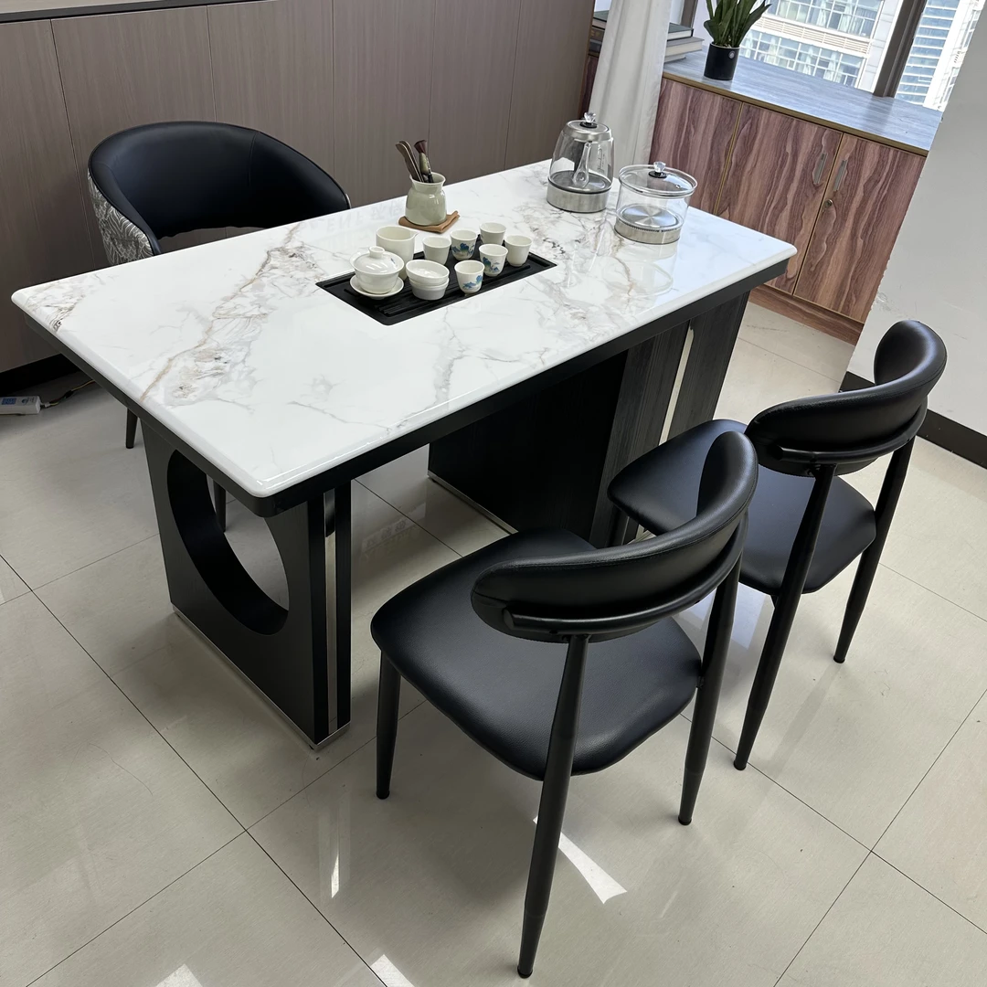 （双旦年终狂欢专属）意式极简大理石原石茶桌家用阳台小型茶桌轻奢