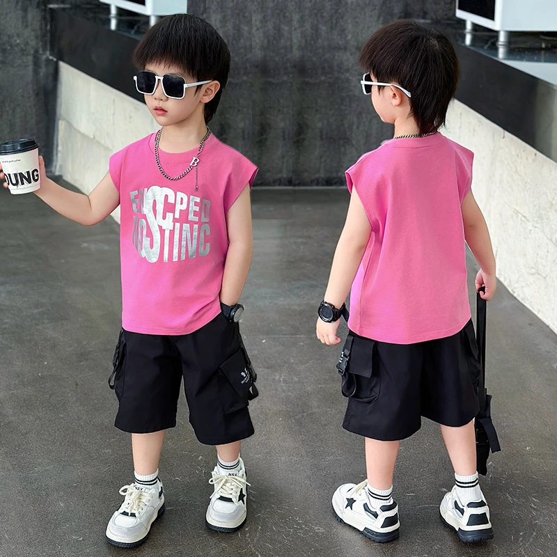 男童夏装套装2025年款宝宝夏季薄款衣服儿童休闲时尚服装潮牌童装