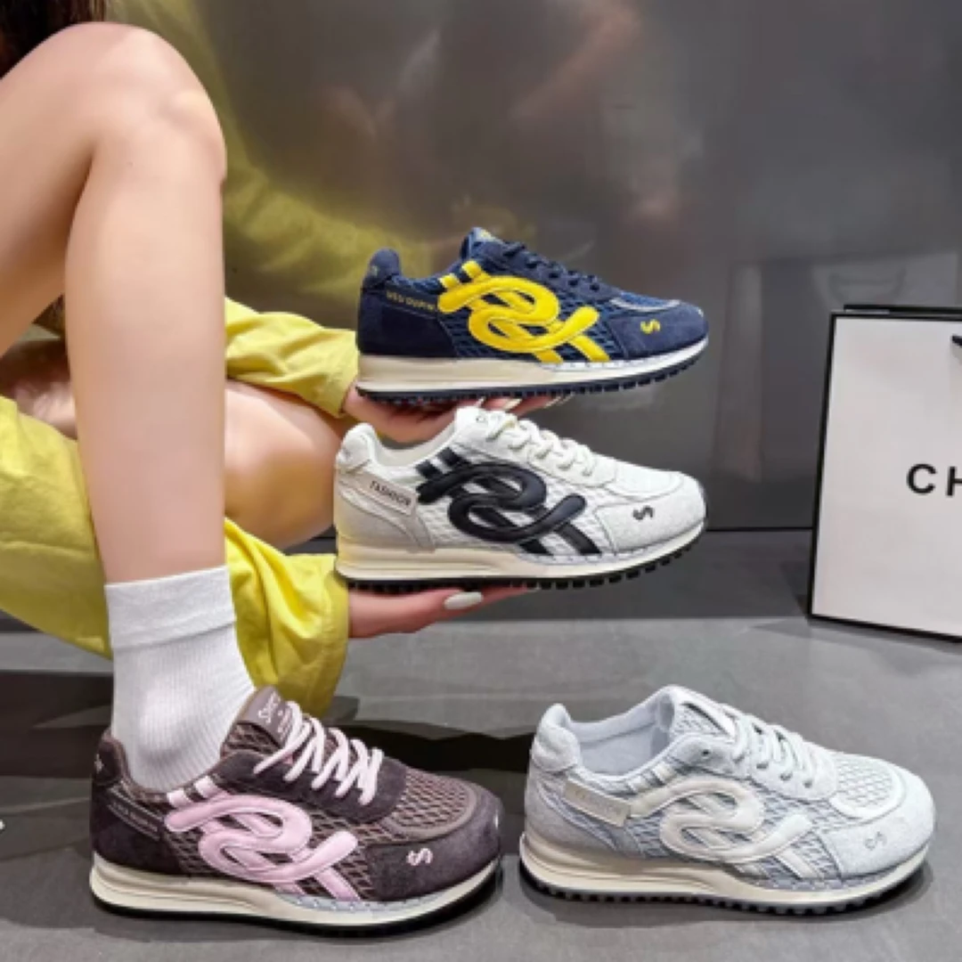 运动风休闲风中跟低跟时尚休闲鞋沙丘废土风