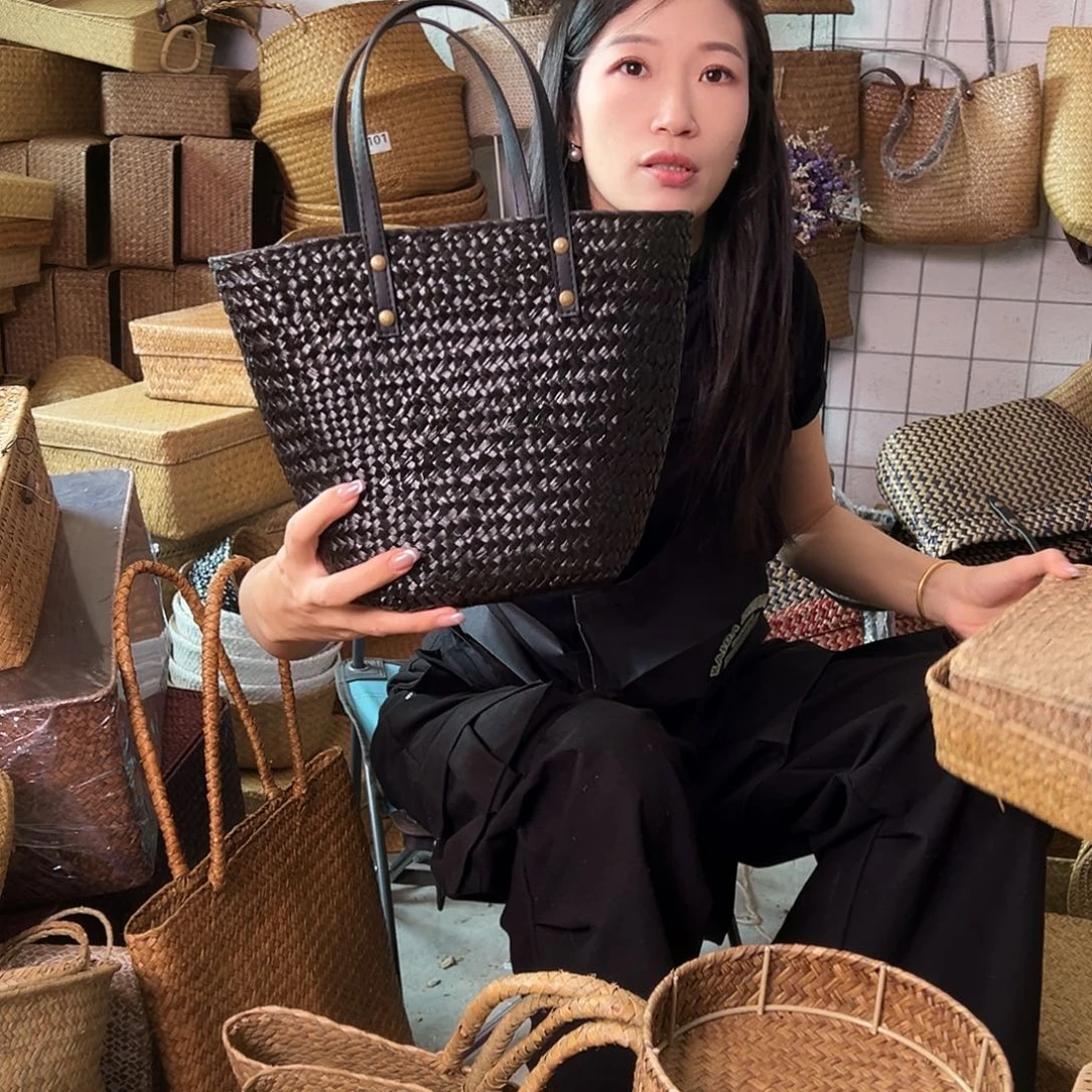 编织带草编包/草编收纳盒微瑕疵