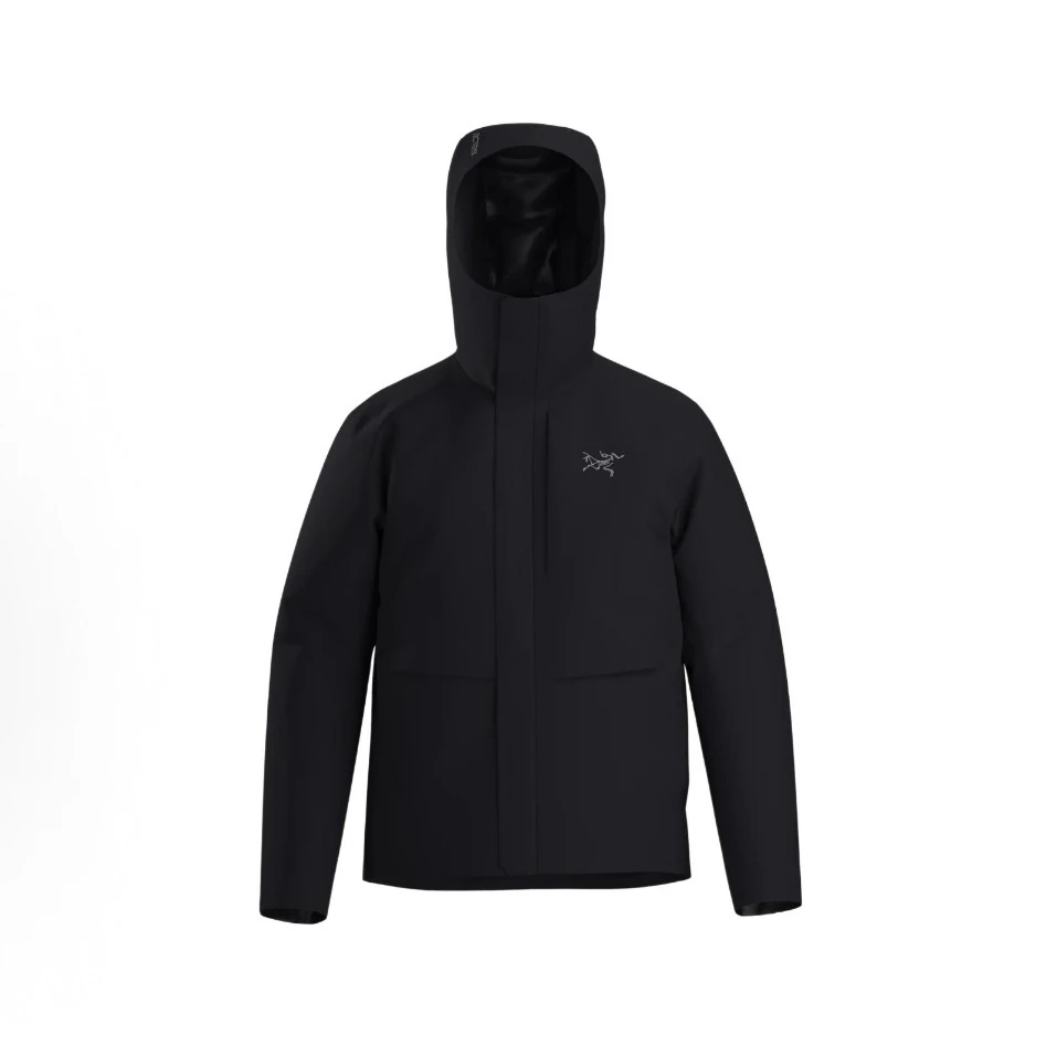 【黑标商务款】Arcteryx始祖鸟THERME 刺绣标gtx连帽纯色长袖羽绒服