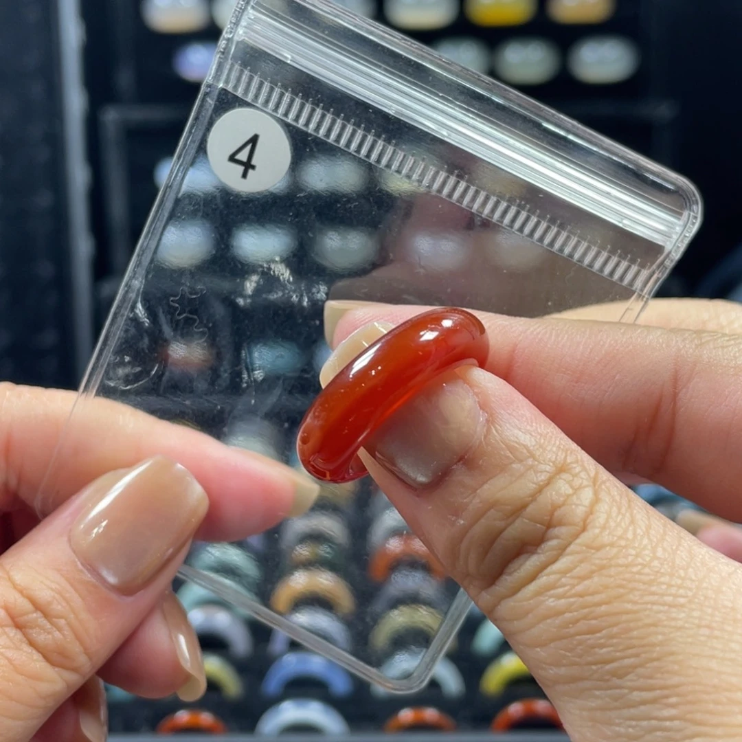 玛瑙/玉髓未镶嵌戒指4号港码14.5直径17（非质量问题.不退不换）