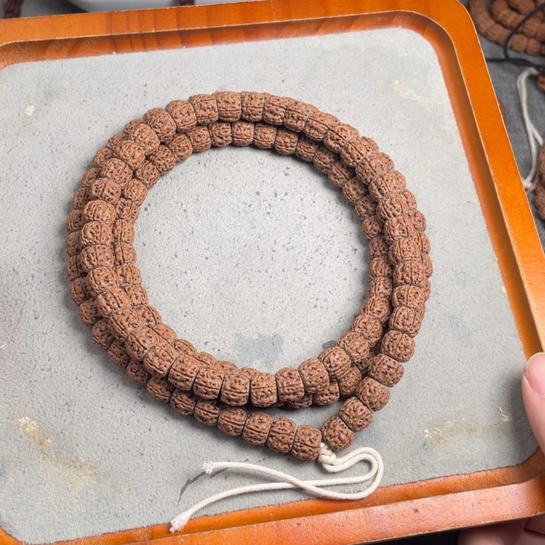 左***岸金刚菩提吊坠藏切盘龙108尺寸10+