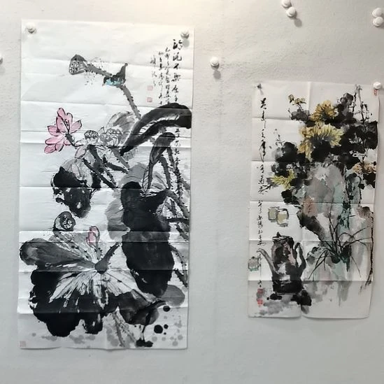 国画半*陕西书画放漏抖音直播间不见