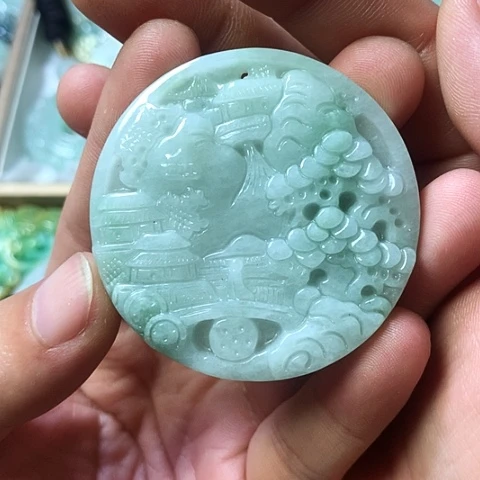 翡翠未镶嵌颈饰天然缅甸翡翠a货