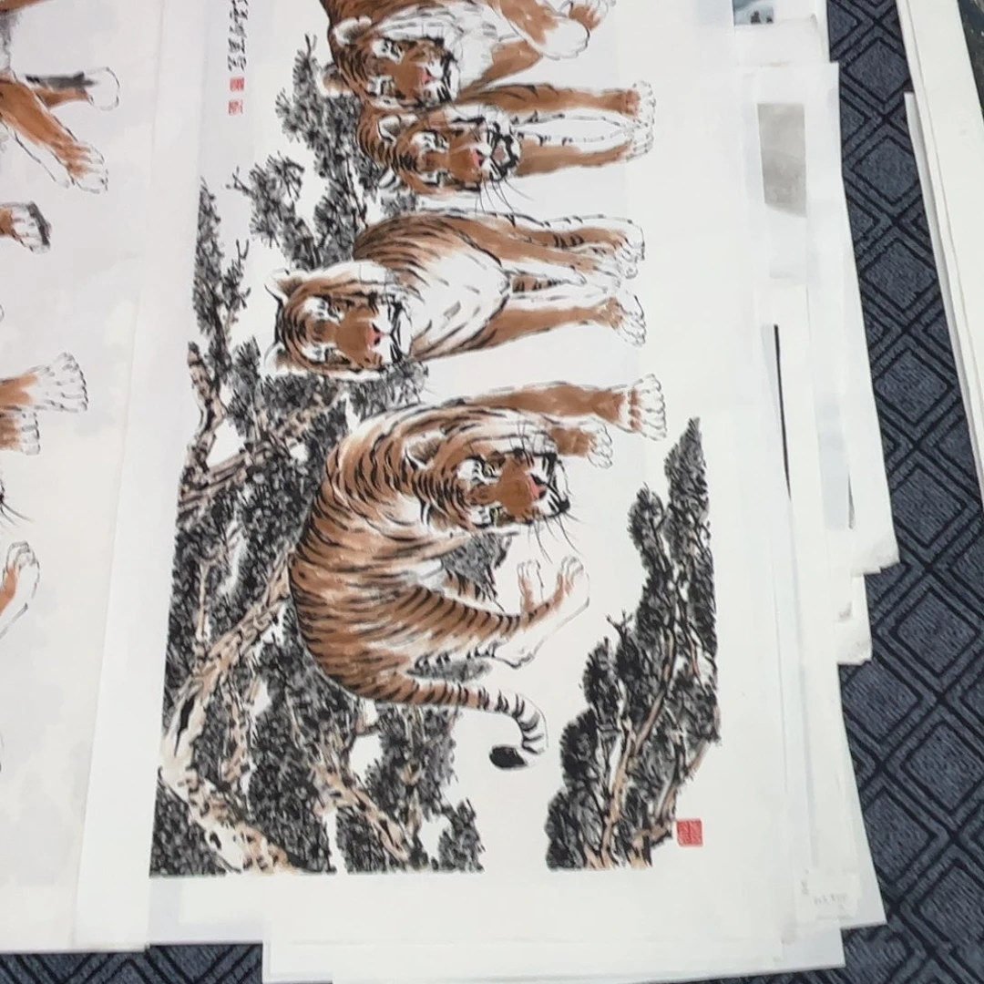 佛***_国画小六尺花鸟作品