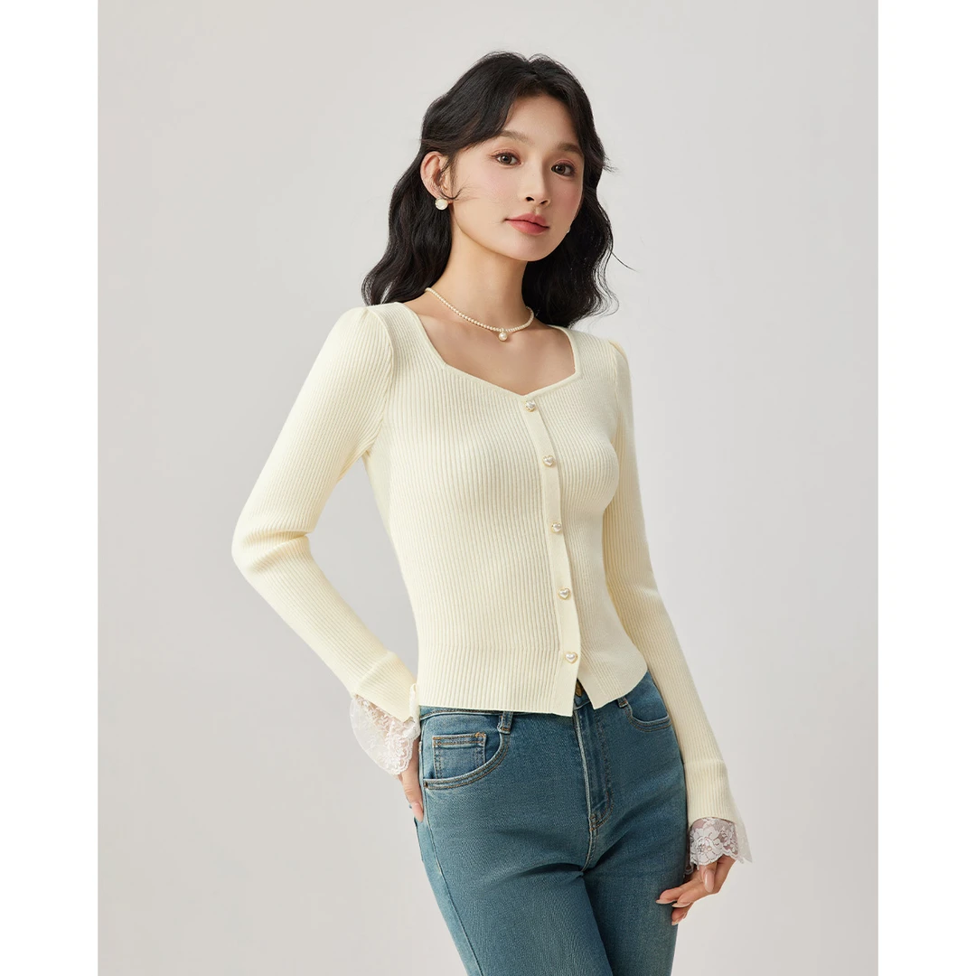 IEF/爱依服2025秋季新款小香风名媛纯欲风轻奢高级感毛织上衣