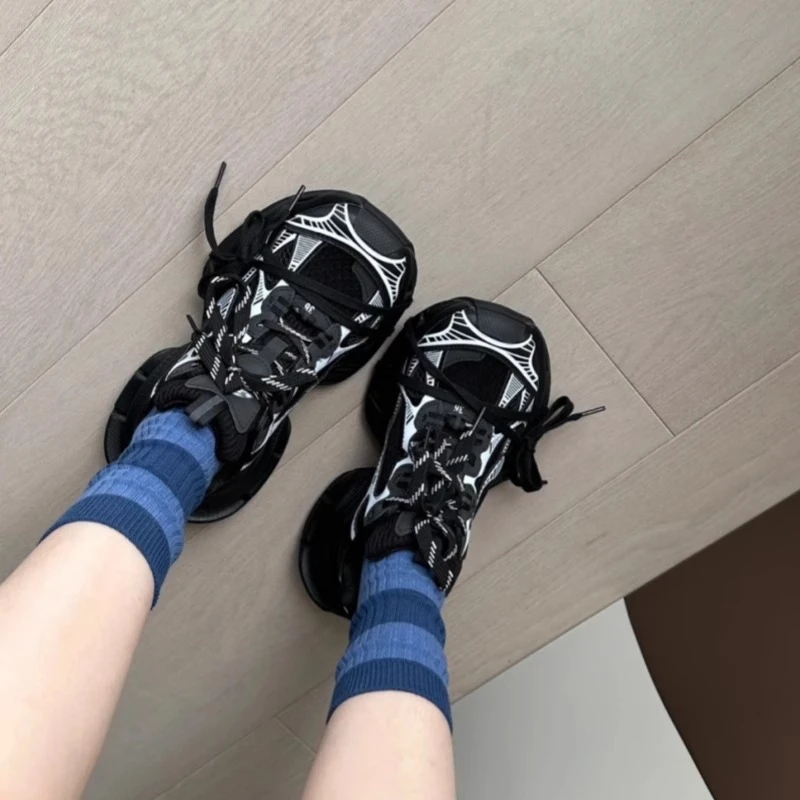 【DR明星同款】小众百搭！巴黎3XL女2025情侣厚底增高老爹鞋运动鞋