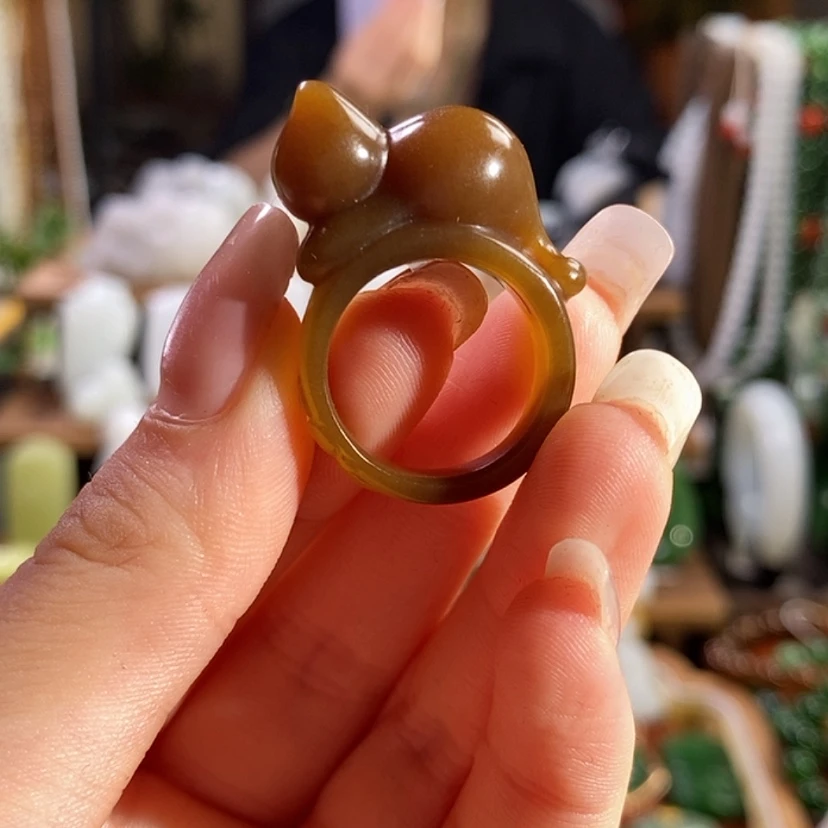 【闪购商品】吊坠(不含链)未镶嵌和田玉戒指15