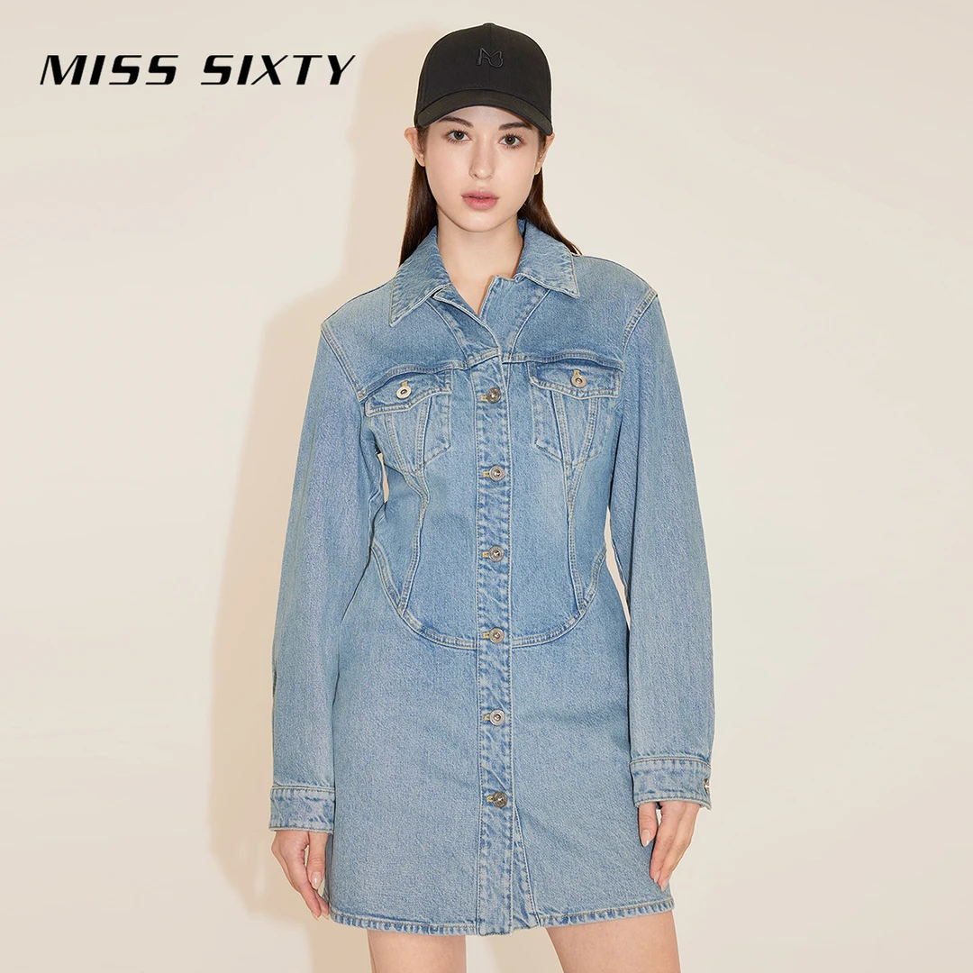 【赵老板专属】Miss Sixty牛仔连衣裙复古收腰3583