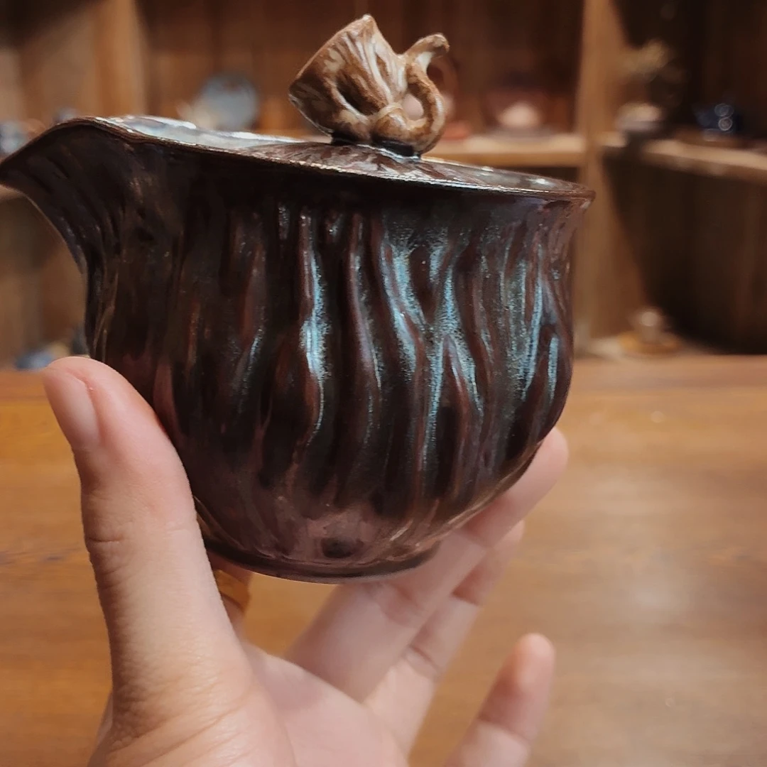 柴烧老岩泥茶器皿