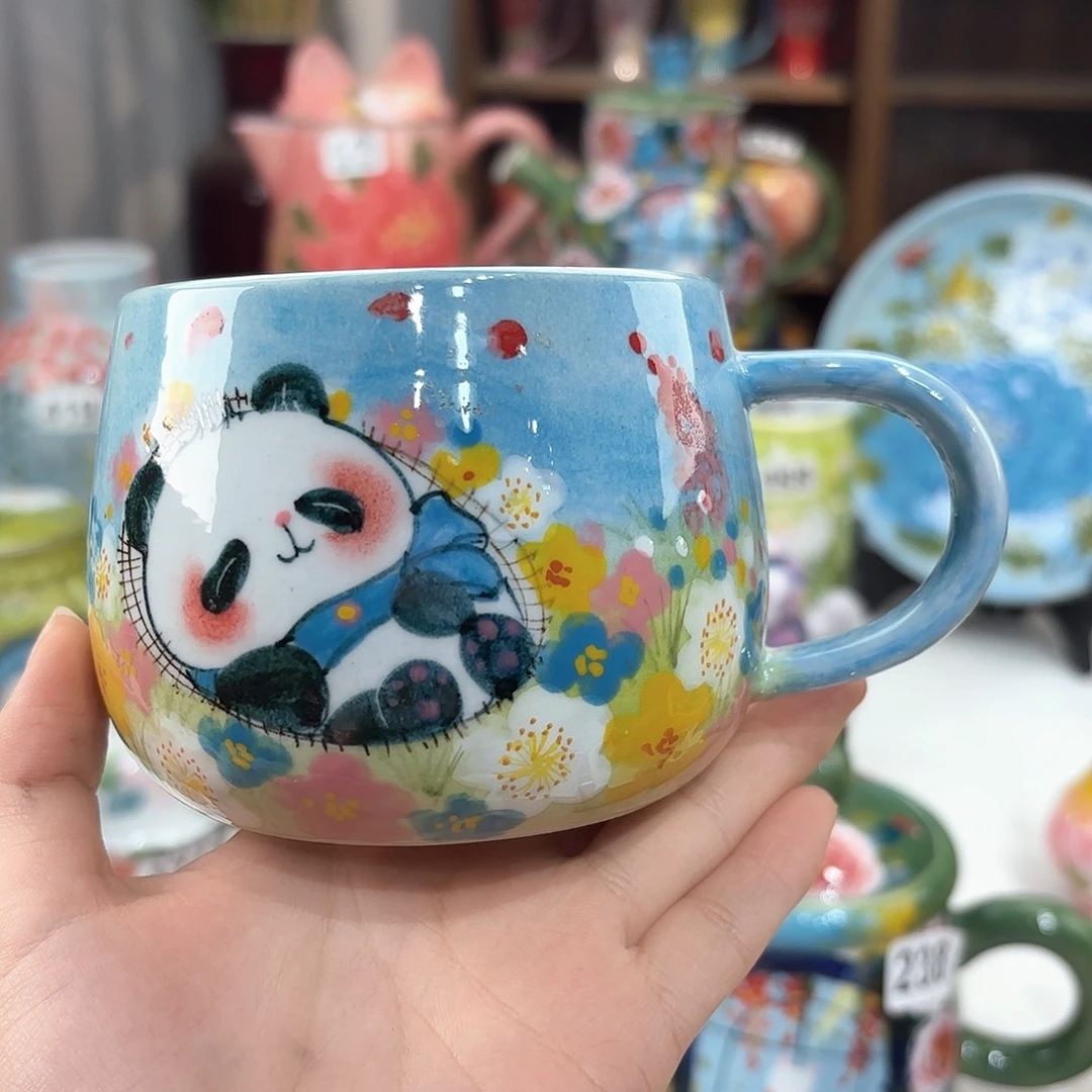 景德镇手绘高温釉下彩陶瓷茶具