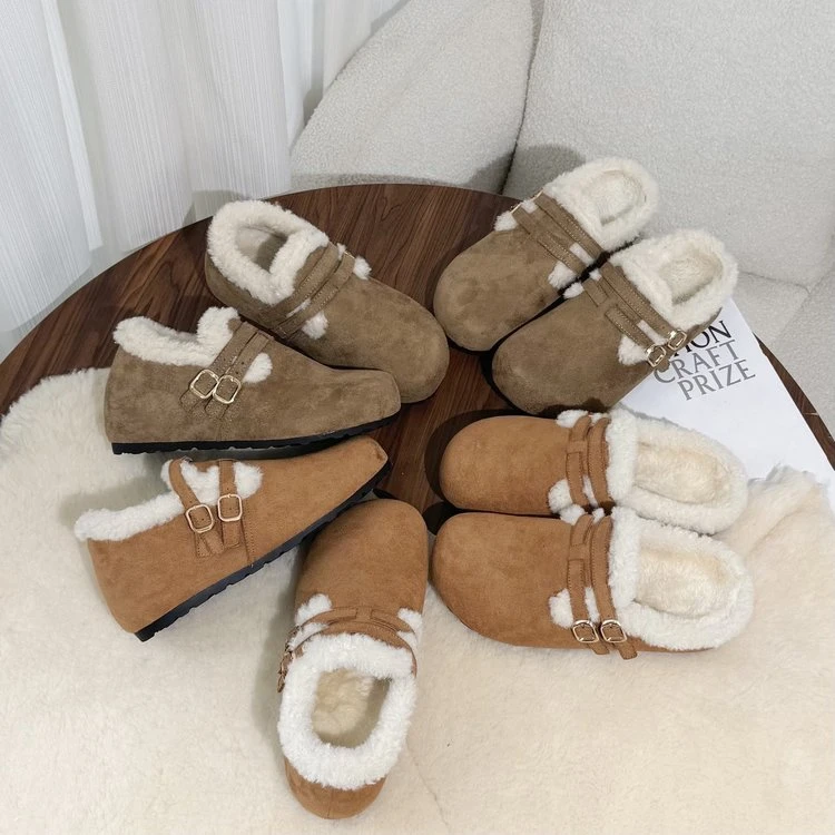 XGXC秋冬复古温暖新款一脚蹬厚底内增高勃肯鞋（XG3211/XG3212）J