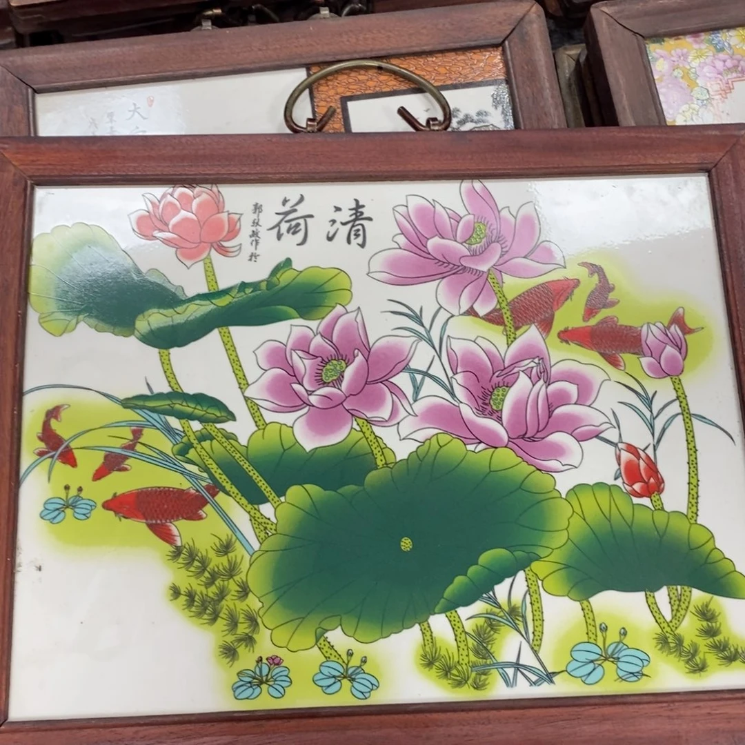 瓷片37*28*1景德镇瓷板画柴窑烧制