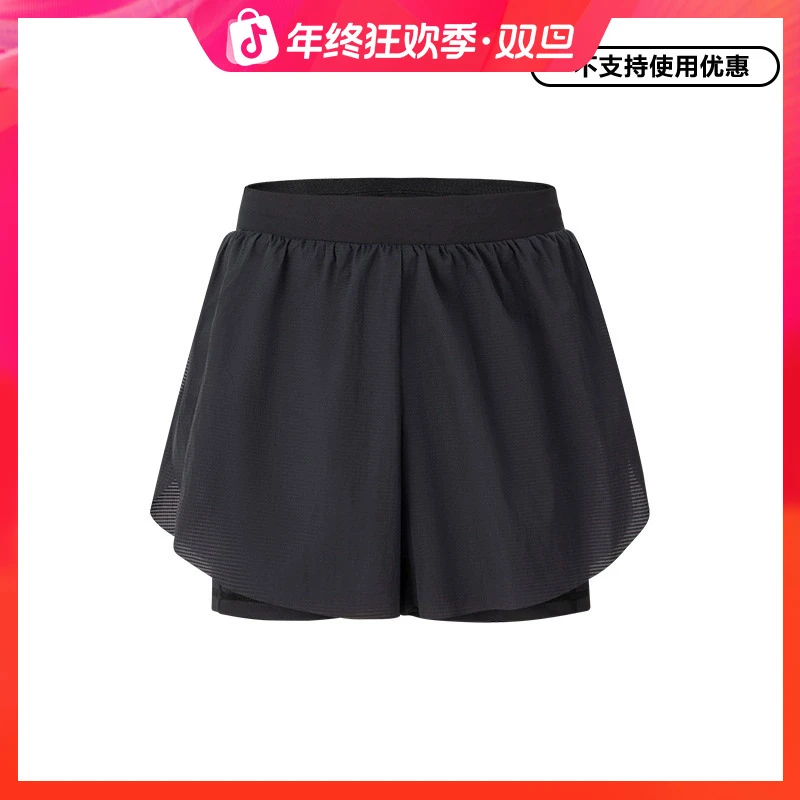 ASICS亚瑟士新款女子反光跑步短裤梭织夜视松紧系带运动短裤