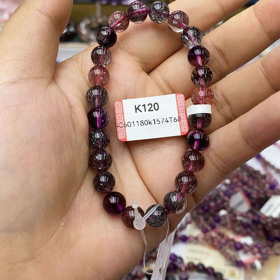 未镶嵌手链水晶K120精品超七7.5+