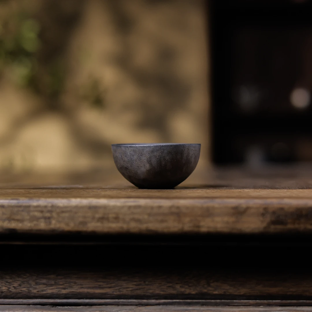 【小田甄陶】鎏金-灰念-有缘杯-40ml（灰念0579）