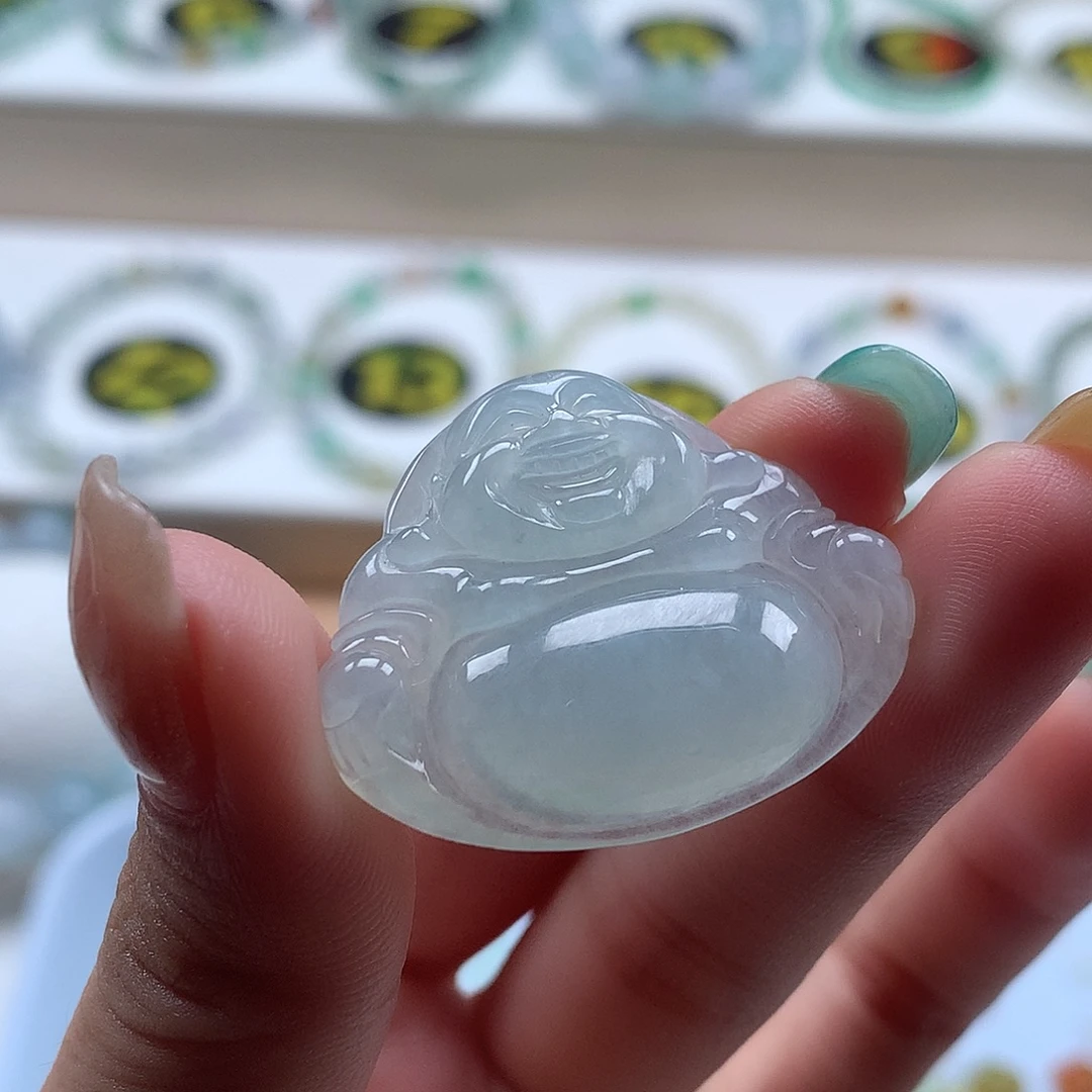 翡翠未镶嵌手串玉佛32.7