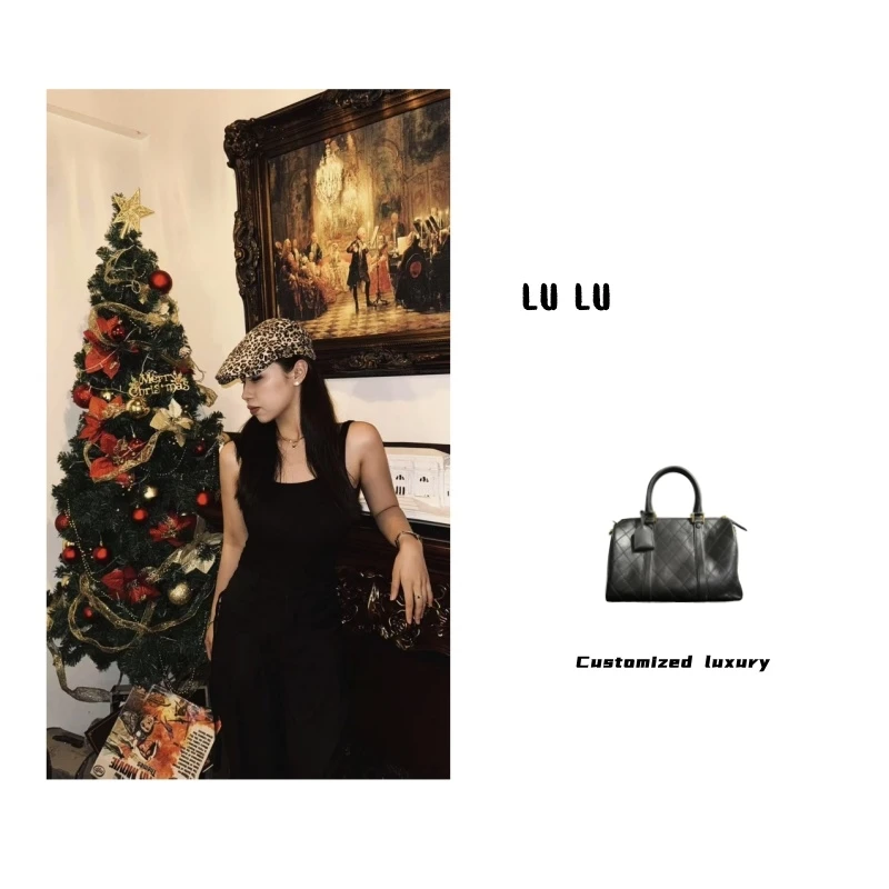 手工时尚真皮百搭女包  健身 黑色 10585
