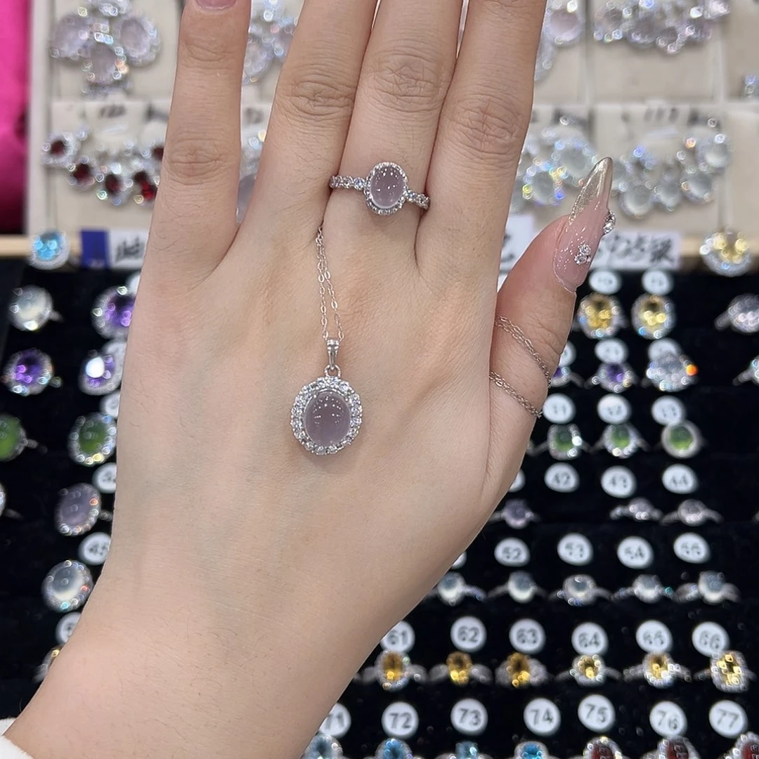 又***时萤石戒指银S925镶嵌