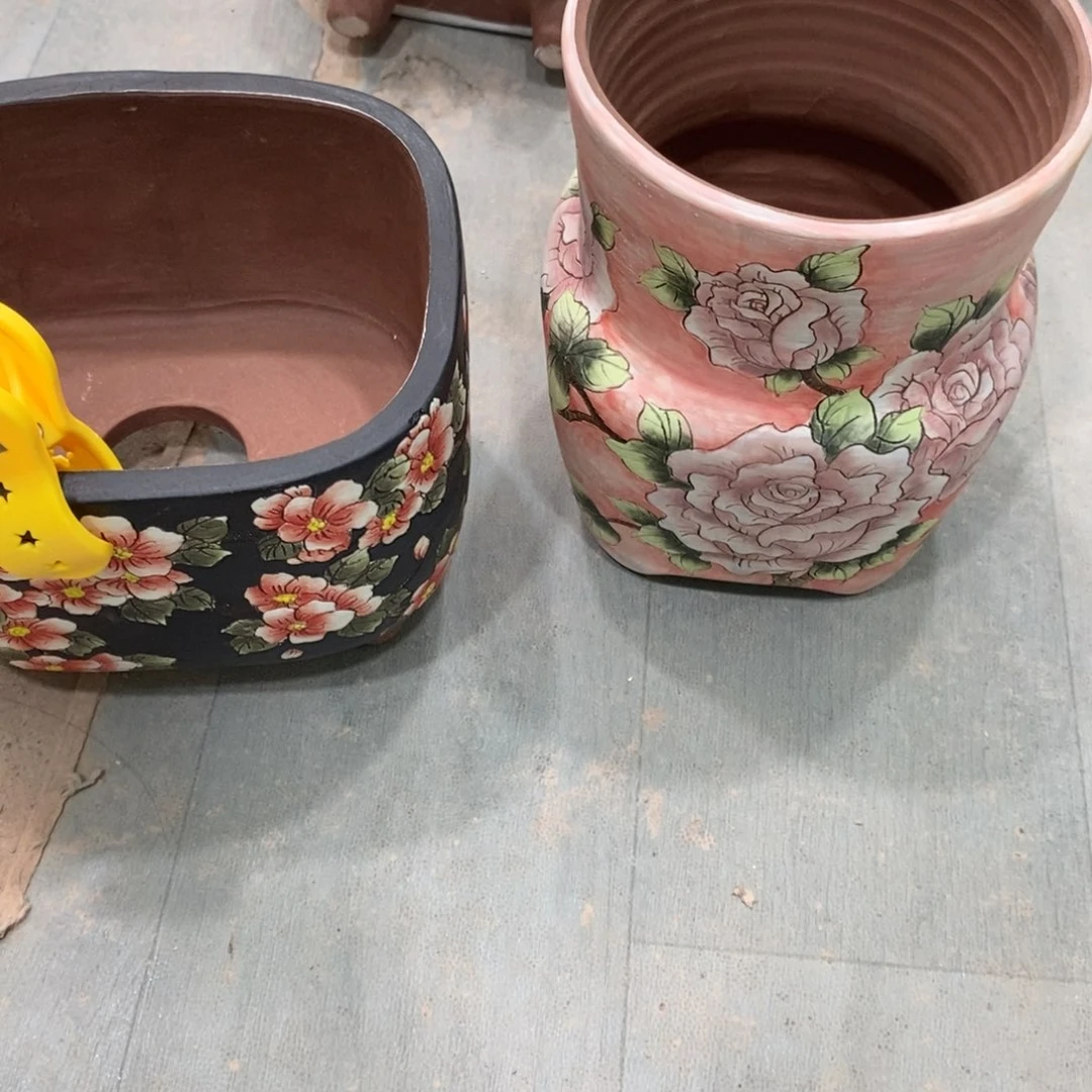 ****）紫砂花盆水晶花盆351瑕疵