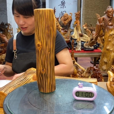 柏木半*心太行崖柏根雕