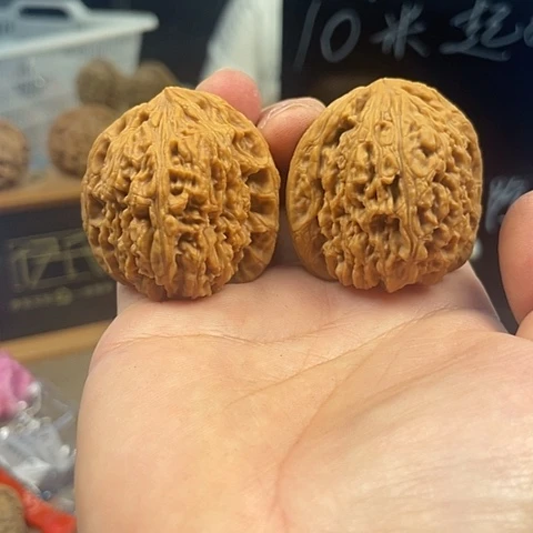 文玩核桃把件你***对逐鹿凹底40