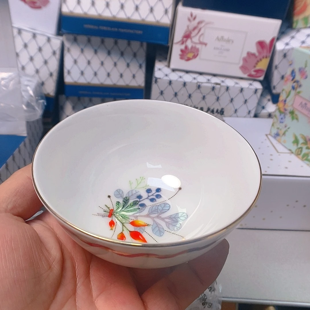 瓷片唐*一对米饭碗骨瓷