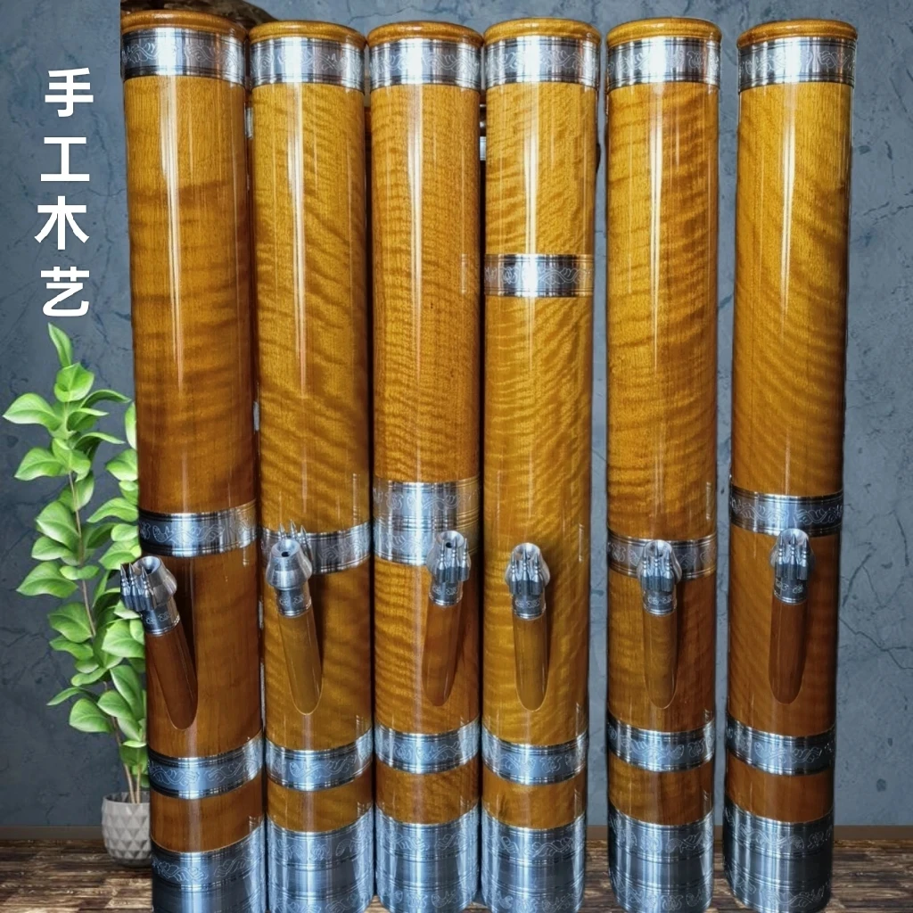 云南特色高档金丝楠木大号木筒摆件高80口10公分送长辈节庆礼品
