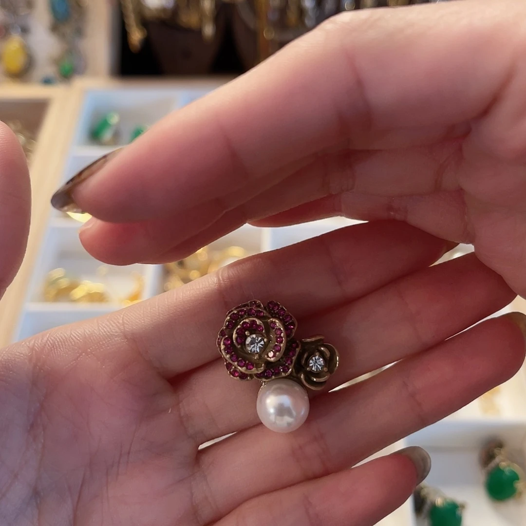 黄铜琉璃925银浮力耳饰