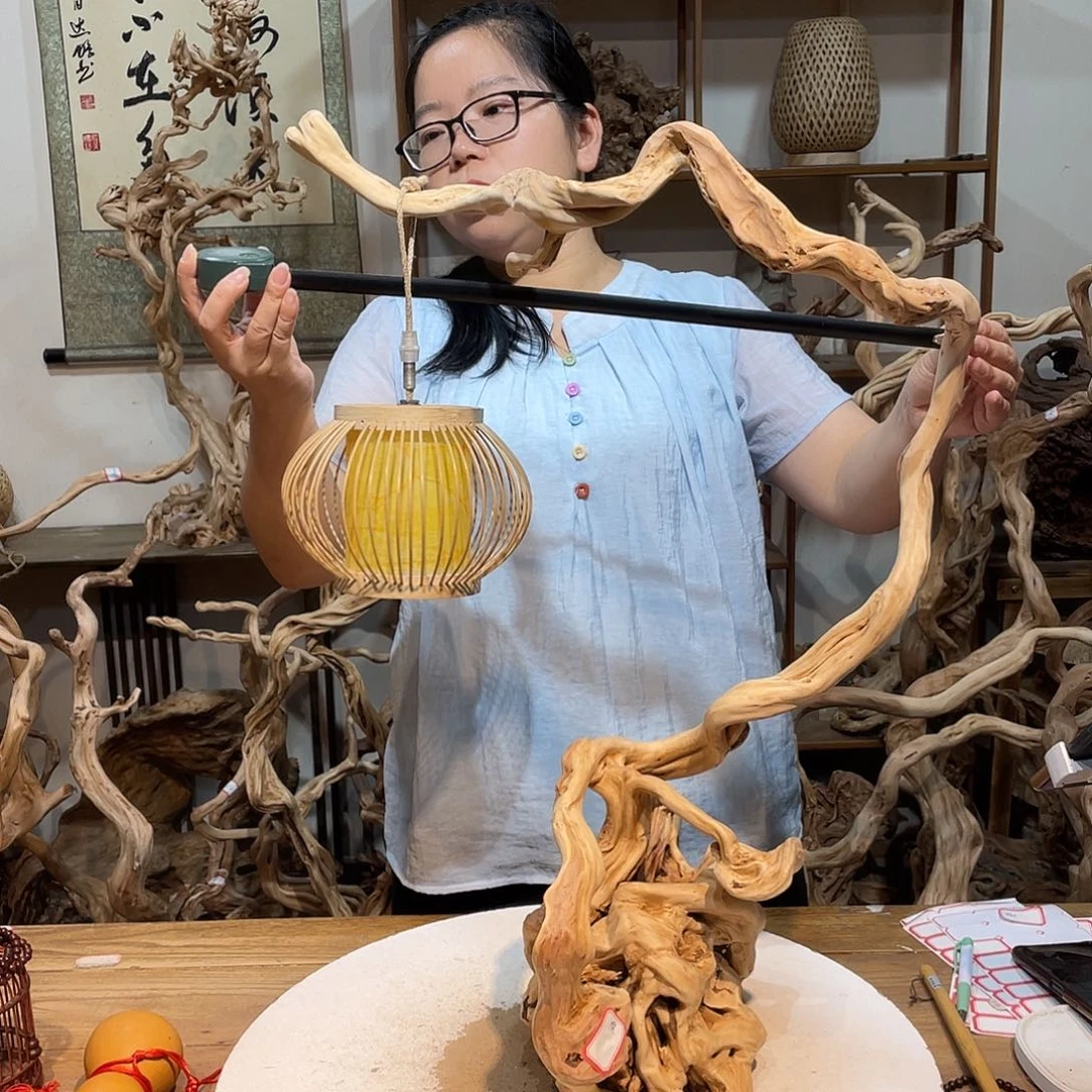 香榧木杜鹃根根艺摆件