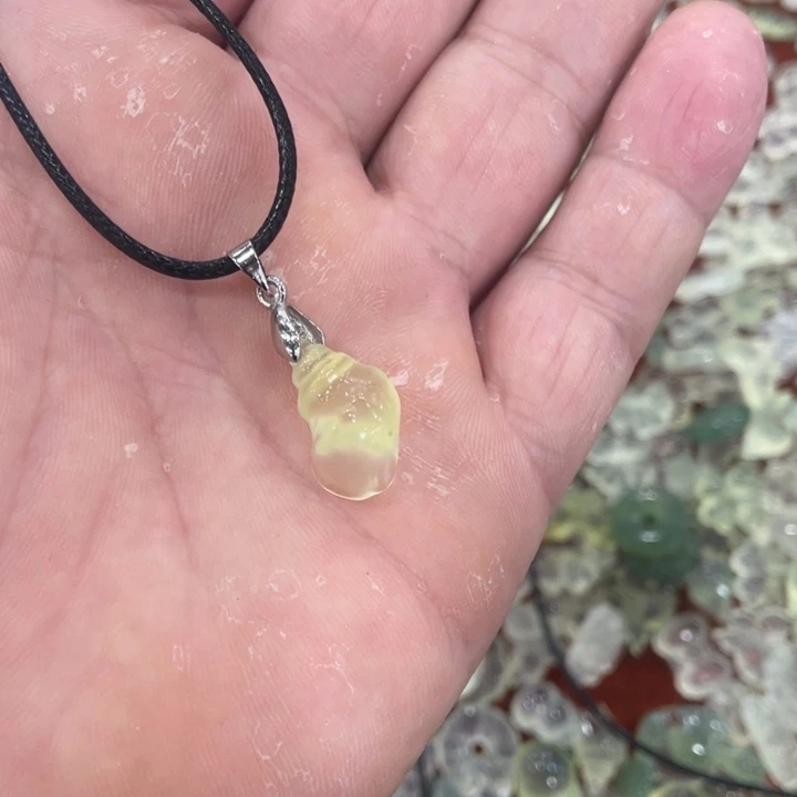 蛇纹石玉合金颈饰