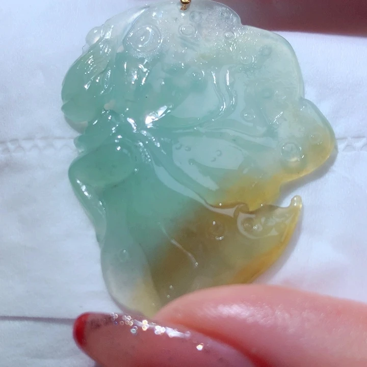 定制翡翠18K金镶嵌翡翠