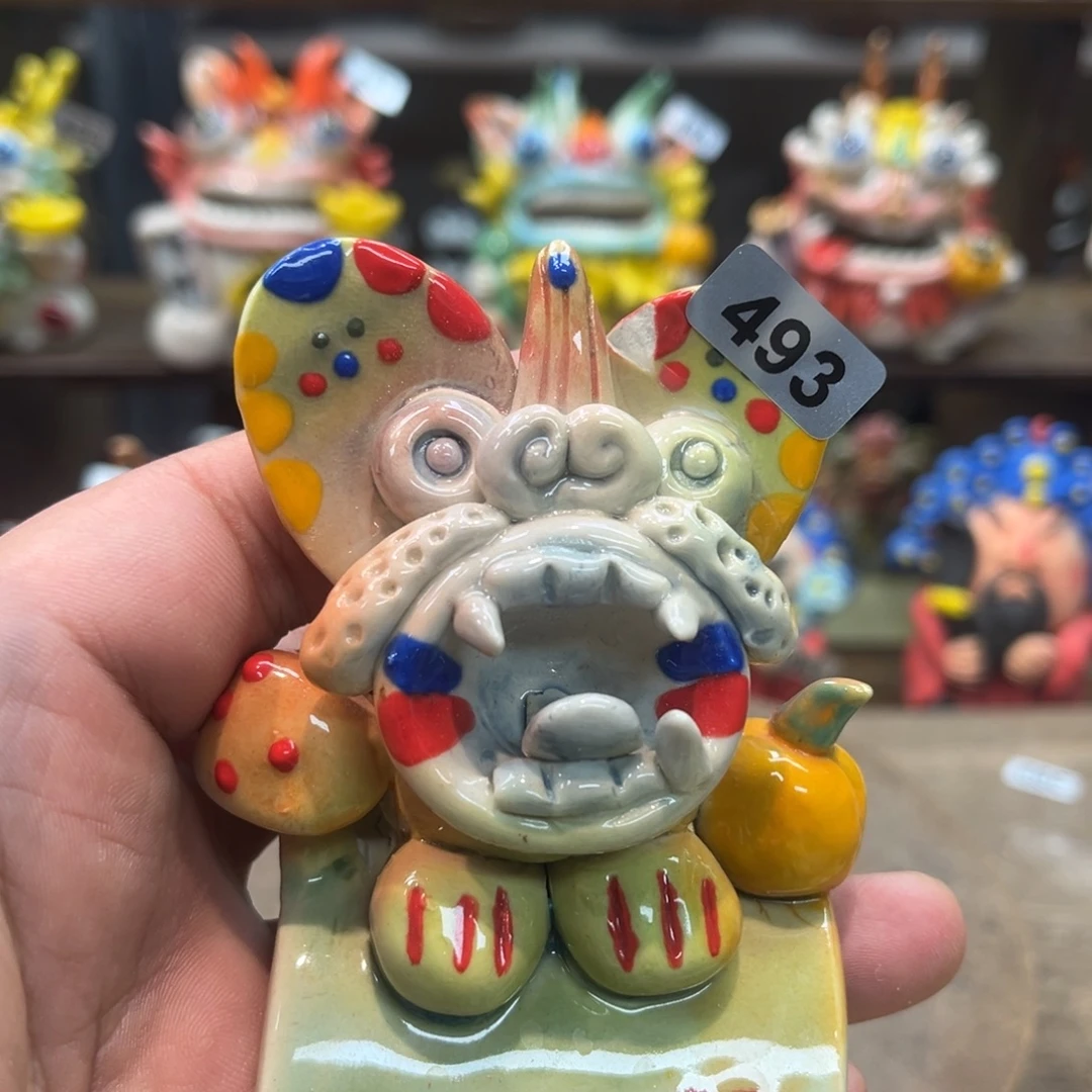陶瓷纯手工抽象陶瓷摆件微瑕493