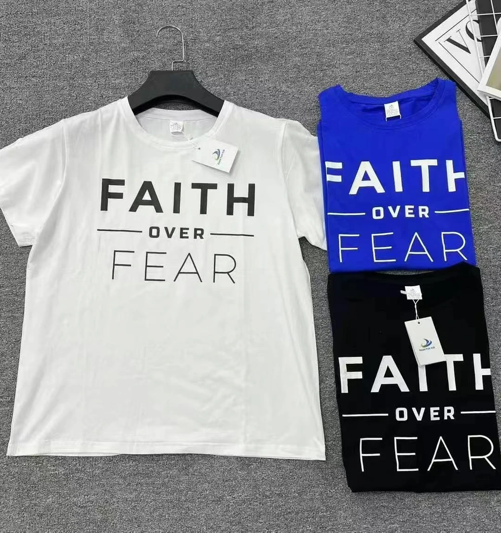 男女T细字母FAITH休闲短袖