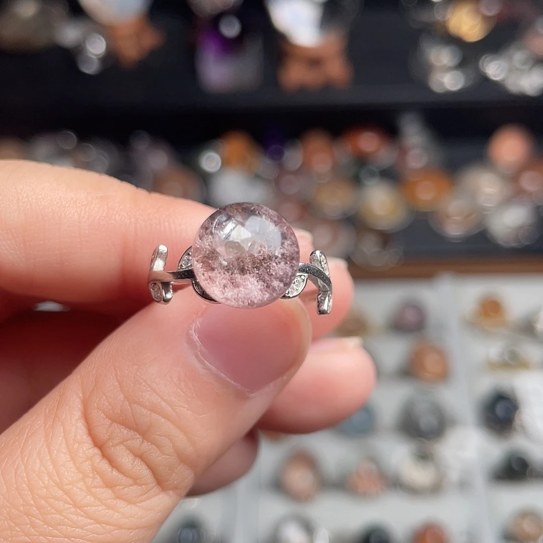 水晶戒指银S925镶嵌惠*