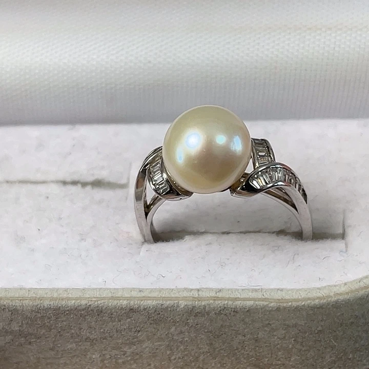 淡水珍珠戒指银S925镶嵌