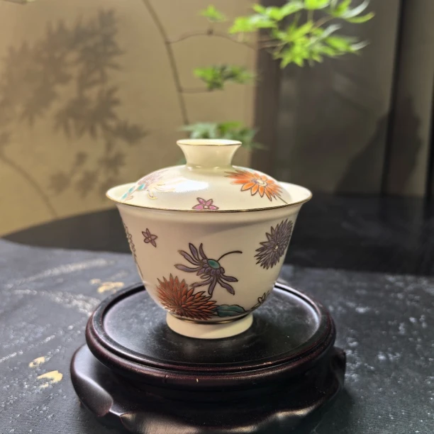 雨溪 秋月盖碗 00030