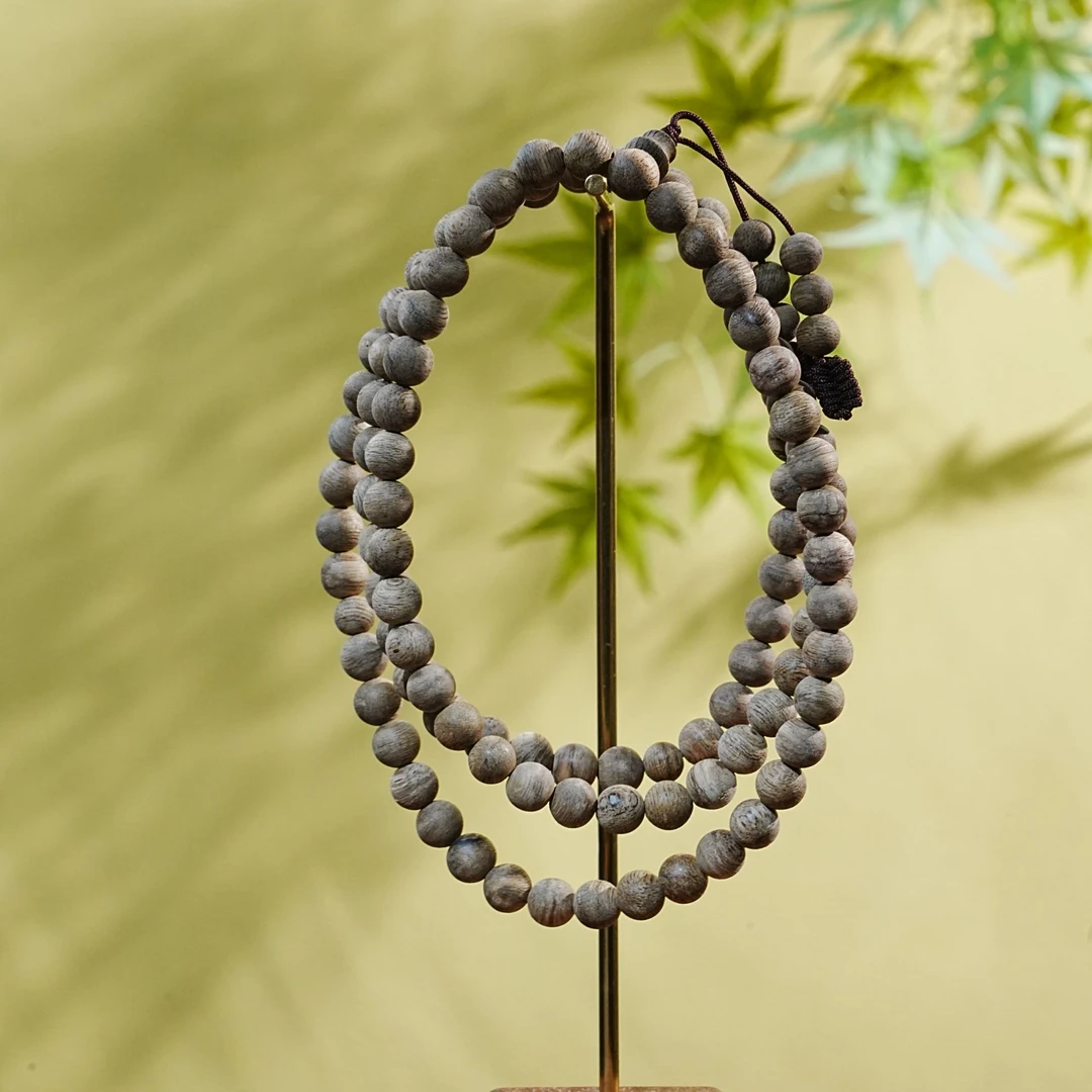 【毕业级】莱特岛蛇皮纹多圈沉香手串 0.69cm 12.2g T251008076  A